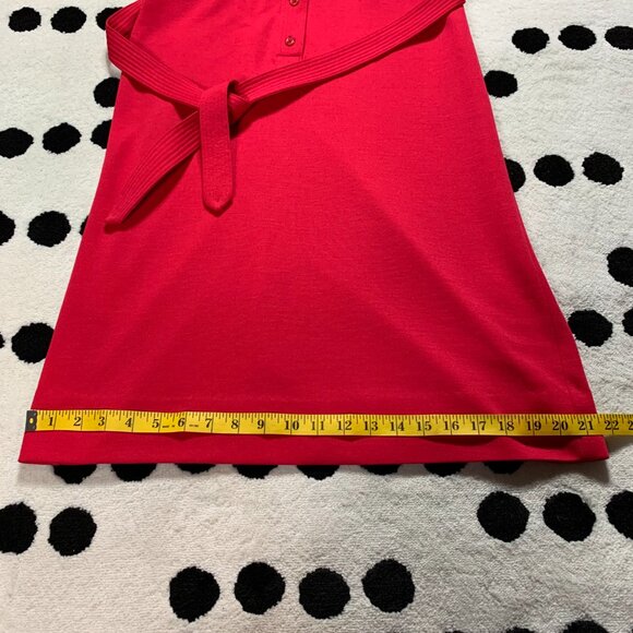 Vintage 70s Button Tie Front  Ruffle Trim Modest 60s Retro Secretary Dress - Picture 13 of 16